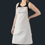 Tablier Élégant Monogramme Moderne Personnalisé Avec Nom<br><div class="desc">Elevez vos efforts culinaires avec notre crème Ivoire Elégant Monogramme Moderne Personnalisé Avec le nom Apron. Conçu avec soin, cet espace mêle harmonieusement esthétique contemporaine et touche personnalisée, ce qui en fait un complément élégant et pratique à votre tenue de cuisine. Doté de votre nom et d'un monogramme, cet tablier...</div>