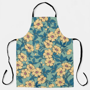 Tablier Elégant motif floral dans petite fleur dessinée à