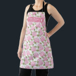 Tablier Elegant Pink Hydragea Flowers Pattern Monogram<br><div class="desc">Cook in style with the Elegant Pink Hydrangea Flowers Pattern Monogram Queen of the Kitchen Apron. Designed for those who love to add a touch of beauty to their culinary routine, this apron features delicate pink hydrangeas and a personalized monogram, making it both stylish and unique. The adjustable fit ensures...</div>