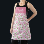 Tablier Elegant Pink Hydragea Flowers Pattern Name<br><div class="desc">Add a touch of elegance to your kitchen with the Elegant Pink Hydrangea Flowers Pattern Name Apron. Featuring a delicate pink hydrangea floral design and personalized with your name, this apron combines style and functionality. Perfect for cooking, baking, or crafting, it offers both comfort and protection while making a beautiful...</div>