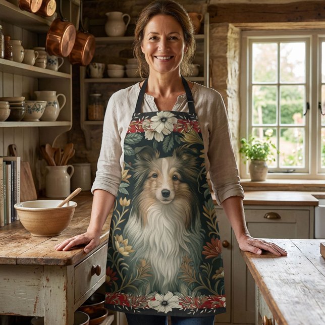 Tablier Elegant Sheltie Shetland Sheepdog Country Style (Créateur téléchargé)