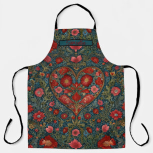 Tablier Élégant style de coeur victorien Valentines Day