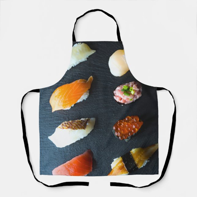 Tablier Elegant Sushi Apron - Japanese Minimalist Style (Recto)