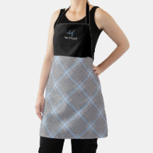 Élégant Tartan Bleu Moderne Personnalisé