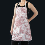 Tablier Élégant Vintage Français gravé Floral Toile-rose<br><div class="desc">Elégant et orné rose et blanc vintage toile de jouy motif avec fleurs exotiques,  vignes et feuillage entrelacés de guirlandes et paniers de roses. Ce motif a été adapté d'un fragment textile français historique vers 1910 dans la collection Smithsonian. Motif est haute résolution mais ne peut pas être carrelé.</div>