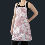 Tablier Élégant Vintage Français gravé Floral Toile-rose<br><div class="desc">Elégant et orné rose et blanc vintage toile de jouy motif avec fleurs exotiques,  vignes et feuillage entrelacés de guirlandes et paniers de roses. Ce motif a été adapté d'un fragment textile français historique vers 1910 dans la collection Smithsonian. Motif est haute résolution mais ne peut pas être carrelé.</div>