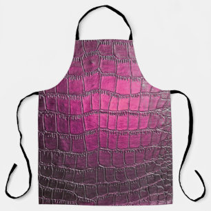Tablier Élégante, brillante, texture en cuir gaufré en 