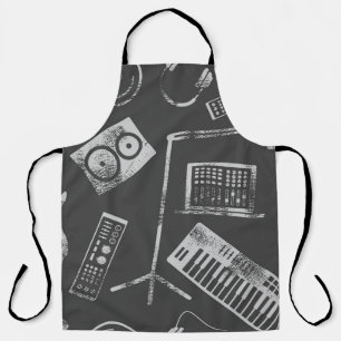 Tablier Éléments musicaux : vintage arrière - plan sans so