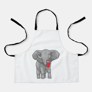 Tablier Eléphant Boire de la tasse