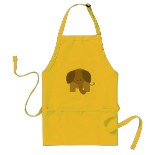 Tablier Éléphant Brown mignon