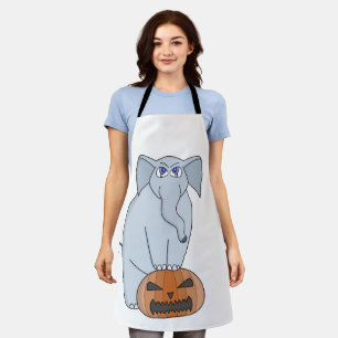 Tablier Eléphant citrouille