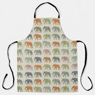 Tablier Eléphant Coloré Animal Motif contemporain