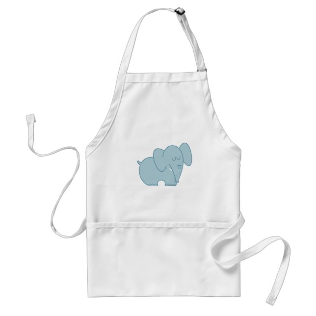 Tablier Eléphant doux (bleu) (Devant)