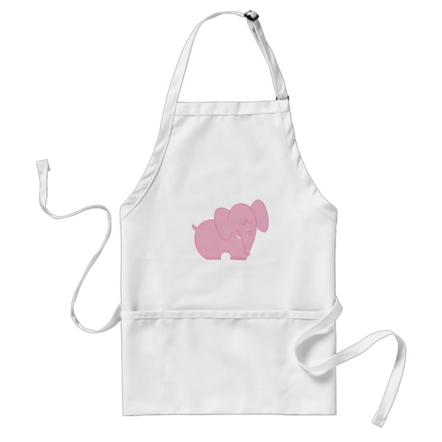 Tablier Eléphant doux (rose) (Devant)