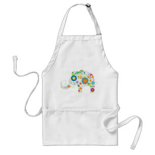 Tablier Éléphant floral