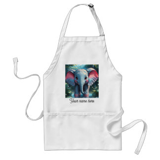 Tablier Eléphant mignon dans la pluie