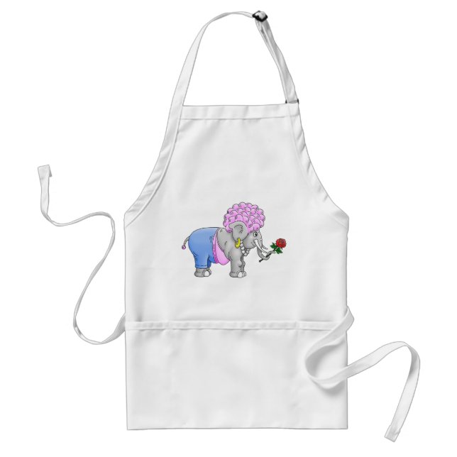 Tablier Eléphant romantique (Devant)