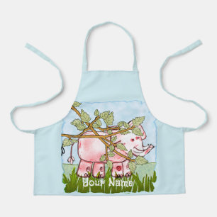 Tablier Éléphant Rose Caché