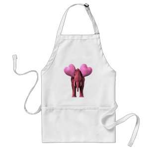 Tablier Eléphant rose romantique