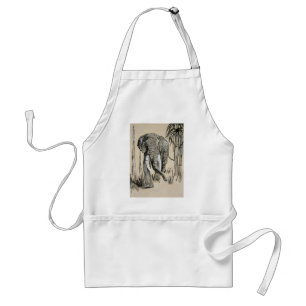 Tablier Eléphant Se Promenant À Travers L'Art De La Savane