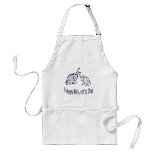 Tablier Éléphants heureux de jour de mères (Devant)