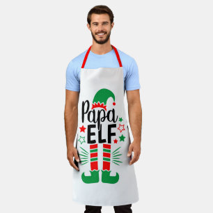 Tablier Elf Family Fun   Red et Green Papa Elf