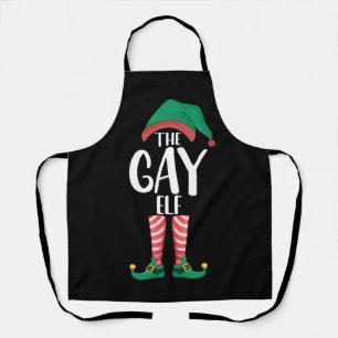 Tablier Elfe Gay LGTBQ Tenue de Noël de Famille Assortie