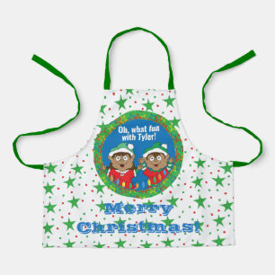 Tablier Elfes de Noël de couleur