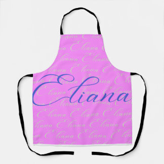 Tablier Eliana Motif de noms répétitifs