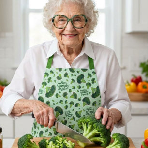 Tablier Elle découpe du brocoli Chanson humoristique GenX