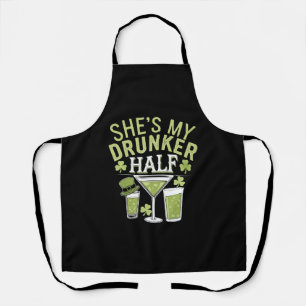 Tablier Elle est ma moitié la plus ivre St Patricks Couple