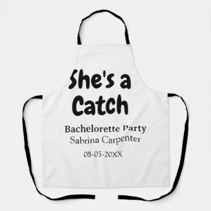 Tablier Elle est un nom de fête de bachelorette date simpl