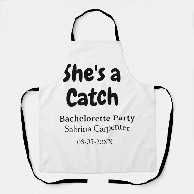 Tablier Elle est un nom de fête de bachelorette date simpl (Recto)