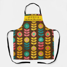 Embrassez Le Modèle Floral Rétro Cuisinier Personn