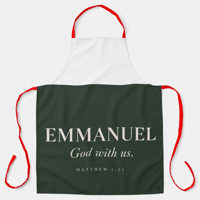 Tablier EMMANUEL | Matthieu 1:23 | Noël (Recto)
