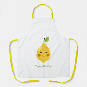 Tablier Émoticône de citron punny Squeeze the Day
