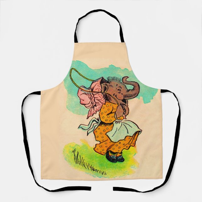 Tablier Empreinte de corde saut d'éléphant habillée des an (Recto)