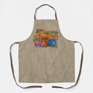 Tablier Empreinte de léopard Automne Citrouilles Automne S