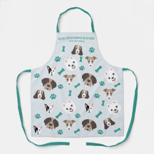 Tablier empreintes d'animaux os pattes de chien