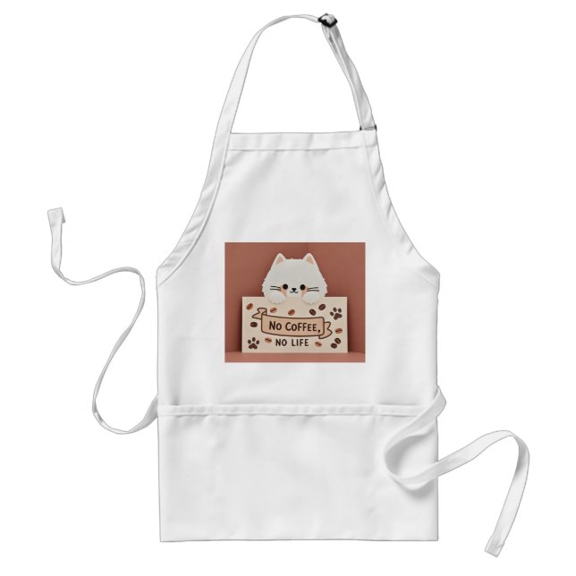 Tablier Empreintes de pattes de chat minuscules mignons et (Devant)