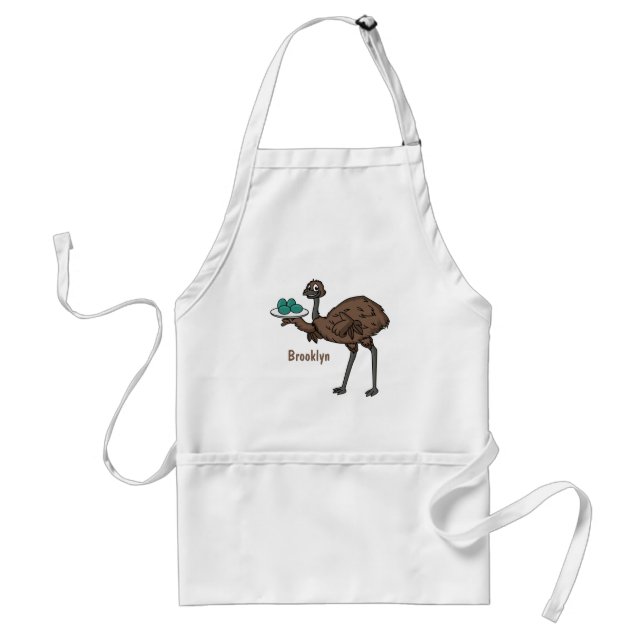 Tablier Emu avec dessin animé d'oeufs (Devant)