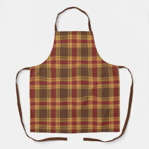 Tablier en faux tissu à carreaux d'automne