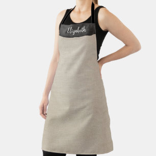 Tablier en lin simple moderne