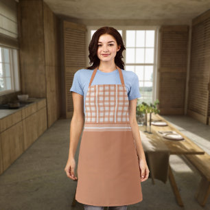 Tablier En Terracotta Orange Léger Tan Tout-En-Pla