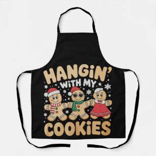 Tablier En Train De Faire Des Cookies Gingerbread Noël Xma