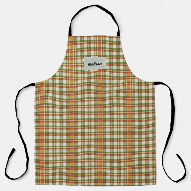 Tablier En vichy vert orange (Recto)