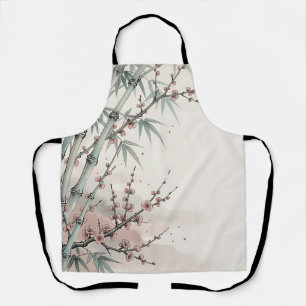 Tablier Encre de fleur de prunier en bambou japonais 