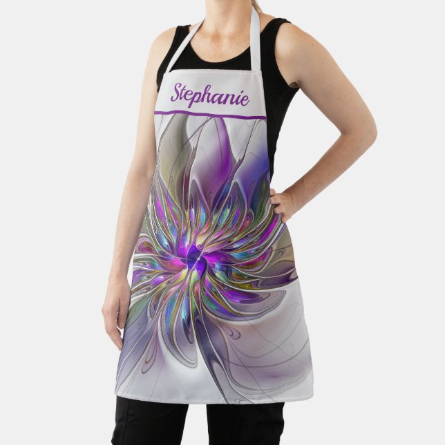 Tablier Energetic, Colorful Abstract Fractal Flower Name (Insitu)