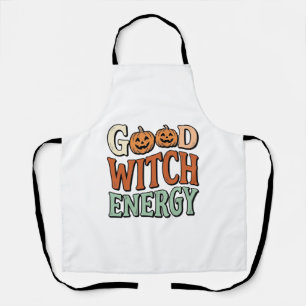 Tablier Énergie de bonne sorcière Design vectoriel Hallowe