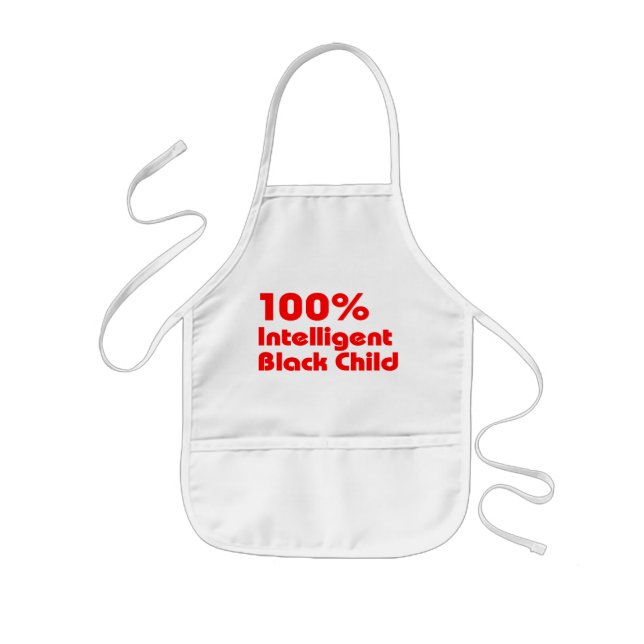 Tablier Enfant 100% Enfant noir intelligent (Devant)